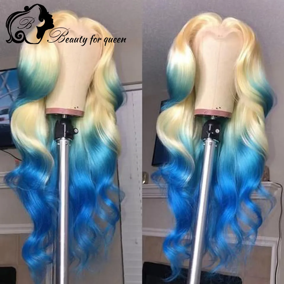 

Red Pink Blue Purple Straight Cosplay 36 Inches 13x4 HD Colored Lace Frontal Wigs Wear And Go Brazilian Human Hair Wig For Women