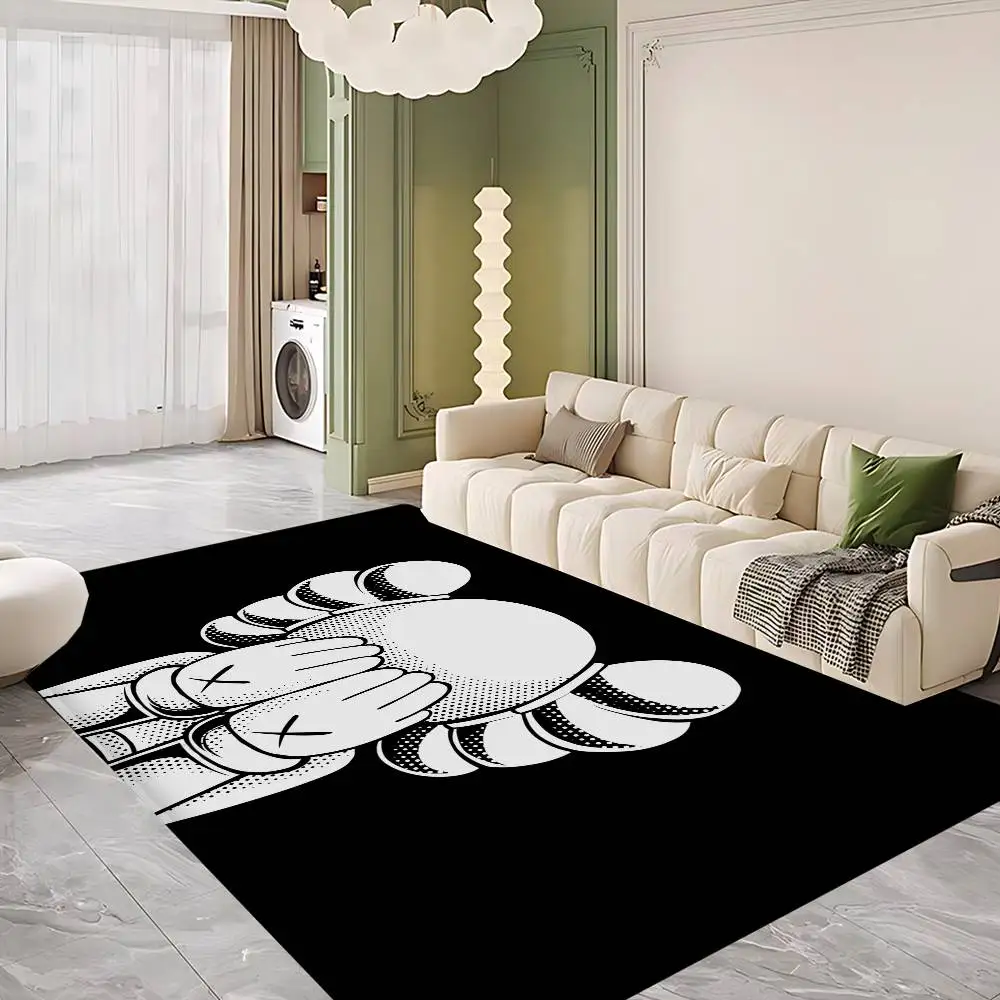 Fashion K-Kaws Floor Mat Rectangle Anti-slip Home Soft Badmat Front Door Indoor Outdoor Mat Welcome Doormat