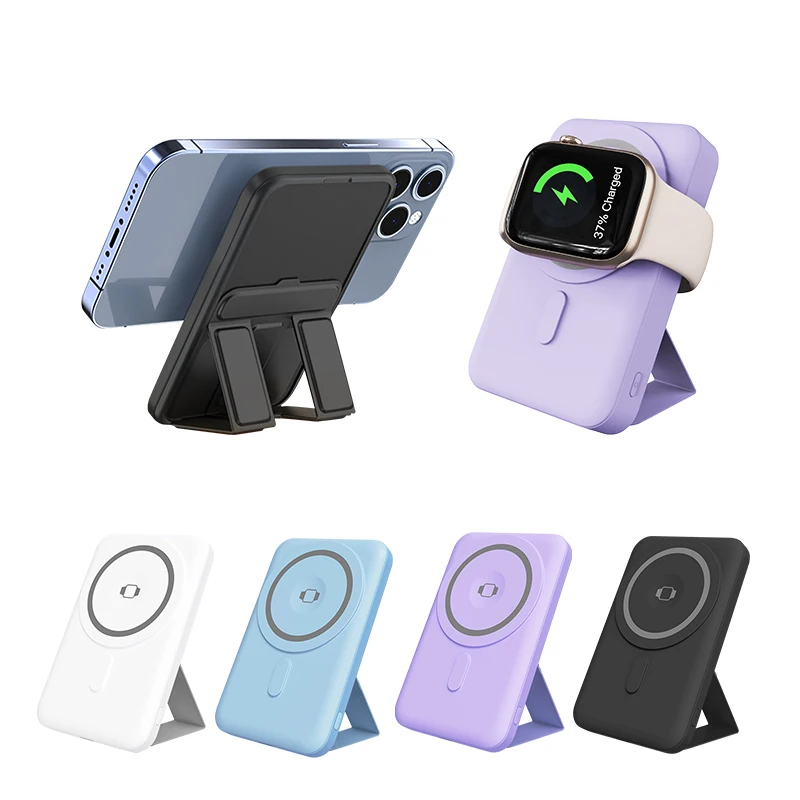 New Design Magnetic Power Bank 15W Wireless 10000mAh Thin Card-Sized Slim Portable Powerbank For iPhone iWatch AirPods Samsung