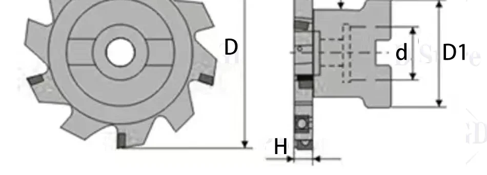 BYGD EMR SMD TMR T-Nutenfräskopf, eingesetzt in RPMT10T3 RPMT1204 BT30 BT40 FMB FMB22 FMB27 FMB32 Werkzeughalterhalterung. – Detail 2