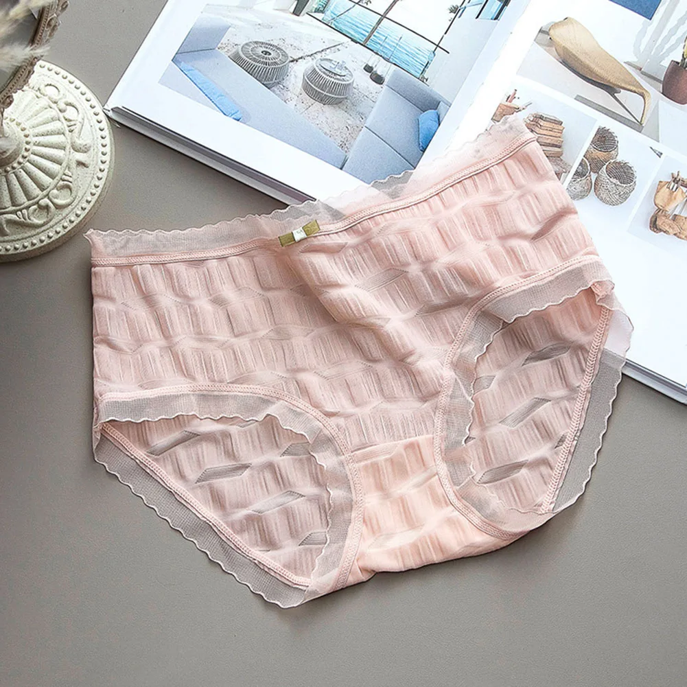Menstrual Leak-Proof Underwear Ice Silk Lace Seamless Women Comfortable Sexy