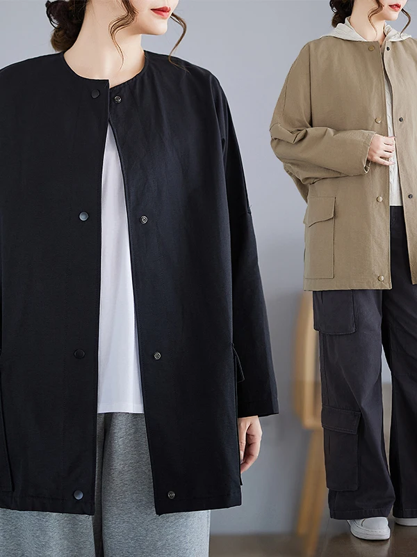 

Аутентичное женское пальто свободного кроя свободного кроя Ne Coat Bla, удобная верхняя одежда Sensation, удобная для поездок на работу