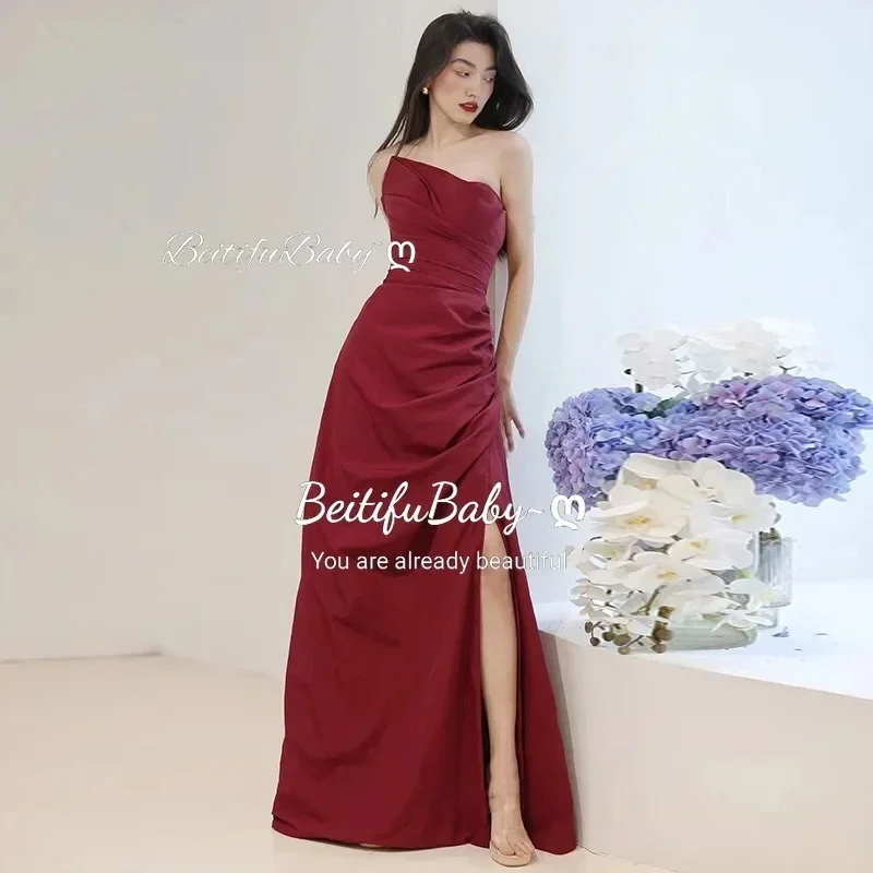 ที่กําหนดเองสไตล์จีนที่ไม่มีสายหนังชุดราตรีสตรี 2024 พร้อมผ้าคลุมไหล่ Elegant Ruched Fishtail กระโปรงพรหมชุด ...