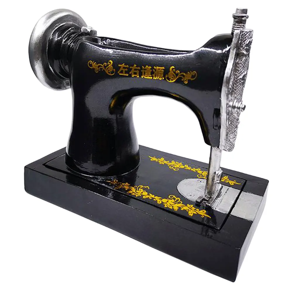 1 قطعة الزهرية الحرفية الراتنج خمر ماكينة خياطة شكل وعاء عصاري لنباتات الصبار ديكور سطح المكتب حديقة الزينة