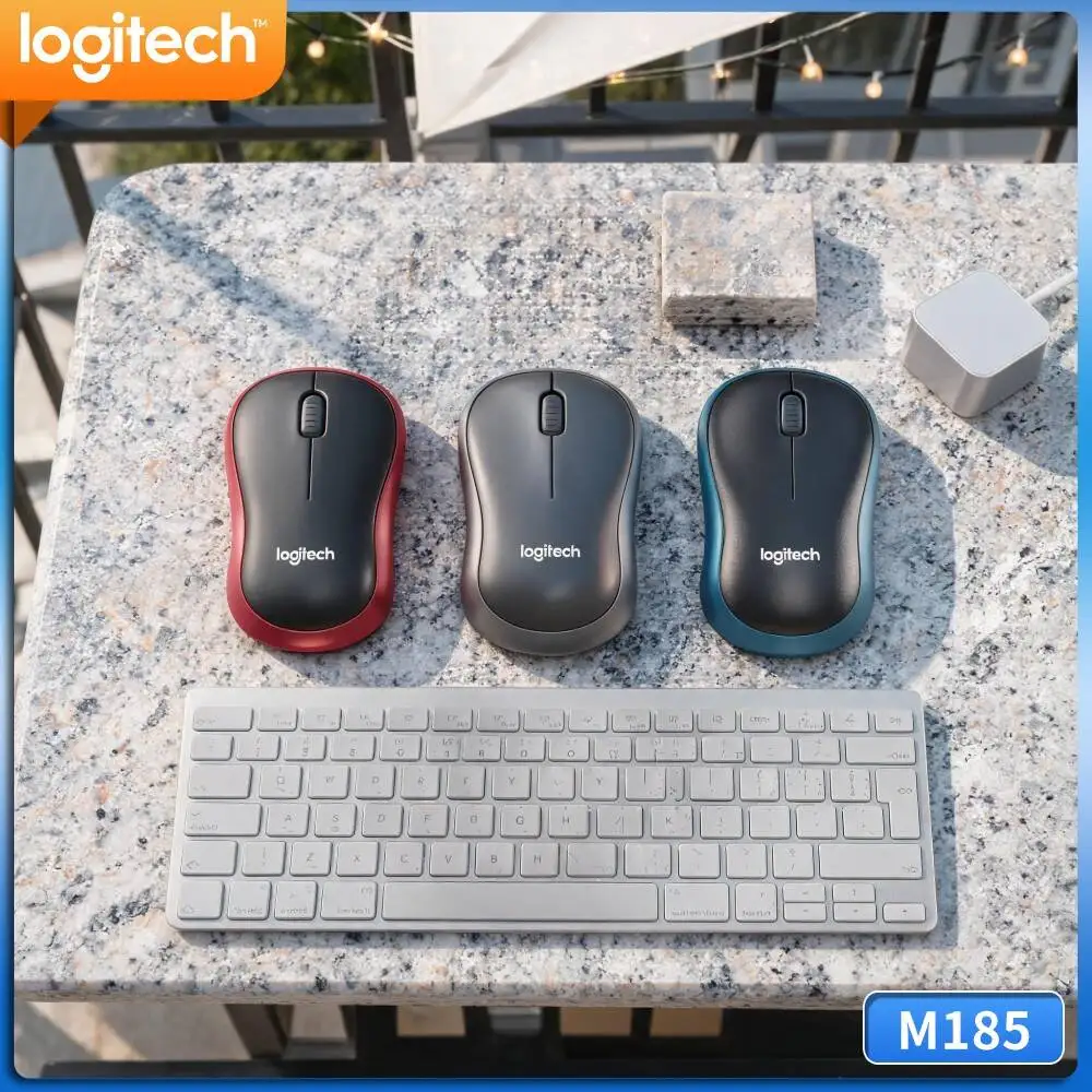 Logitech M185 Quiet‑Daily Wireless Mouse, Smooth Button Feedback, Anti‑Interference 2.4G, Good For Shared Home‑Office Spaces