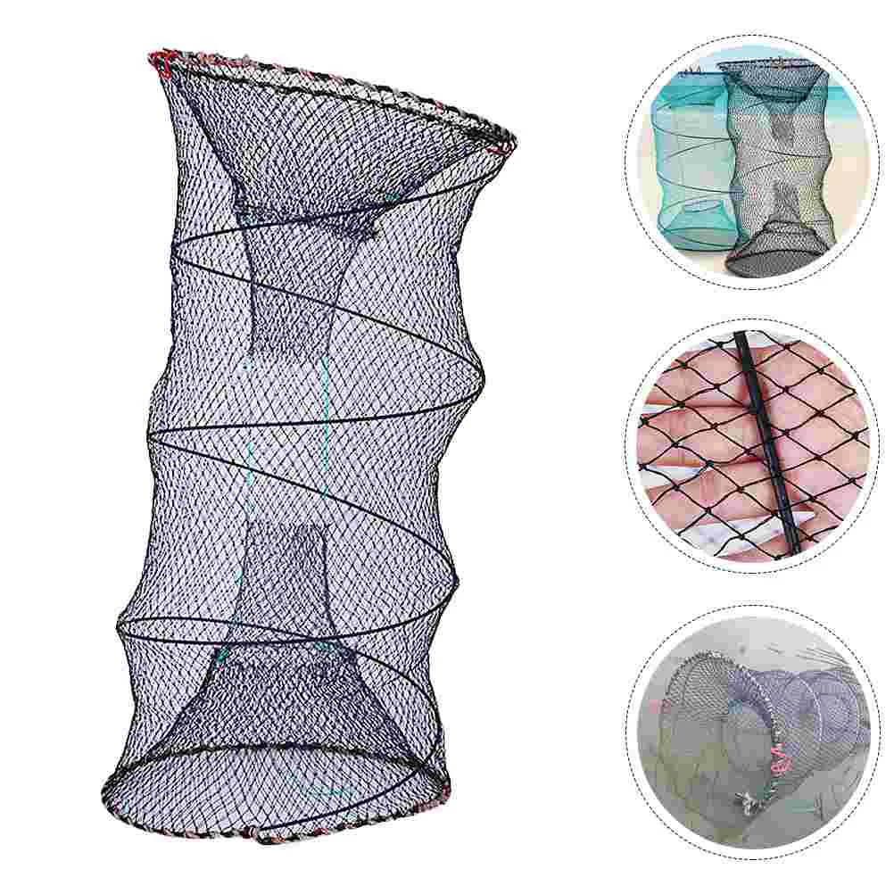 

Lobster Net Shrimp and Crab Cage Lobsters Fishing Polyester Folding Minnow Trap