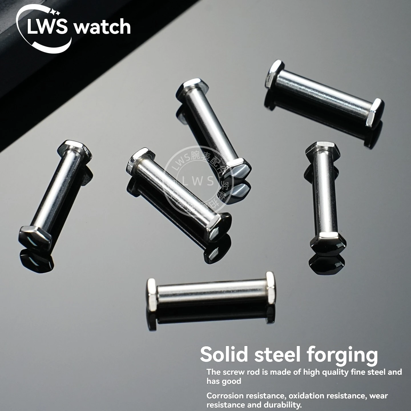 For Garmin Lily Watch Lug Stem Link Kit 14mm Watch Screw Rod Intelligent Sports Strap Connection Rod Ear Rod Silver Gold