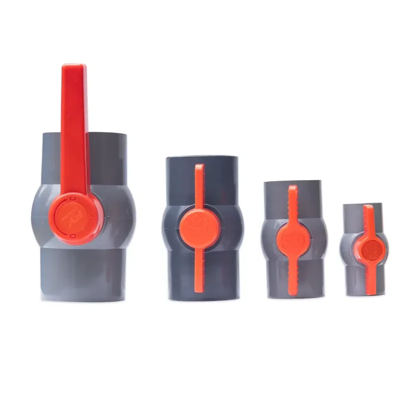 Qlozone PVC Ball Valve Manual Power Internal Thread OEM Plastic Water Valves ISO9001 CE Certified Press Connection Wholesale