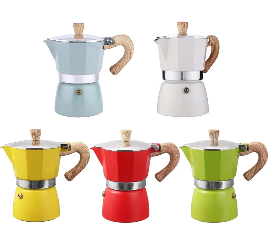 

Stovetop Espresso Maker Moka Pot 3/6 Espresso Cup Cuban Coffee Maker Stove Top Coffee Maker