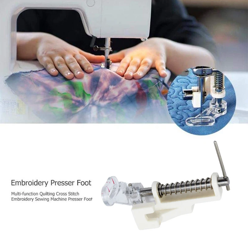 Free Motion Quilting Embroidery Darning Presser Foot For Singer Brother Household Low Shank Sewing Machines Accessories Presser