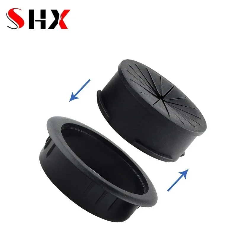 5pcs Desk Table Plastic Cable Hole Cover 50 53 60 80mm PC Computer Desk Round Wire Tidy Grommet Cable Organizer Office Furniture