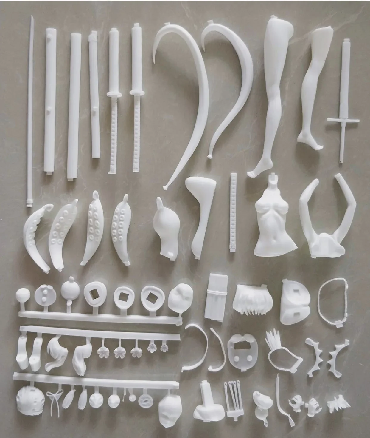 

1/8 Anime Katsushika Hokusai Fate/Grand Order swimwear Figures Kit kawaii Resin GK DIY White Assembly GK Model Statue Toys doll