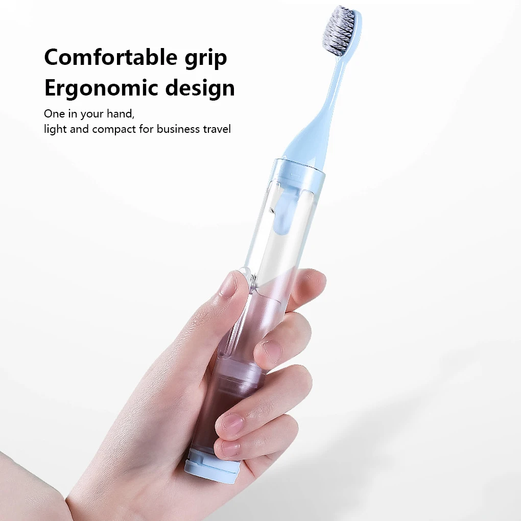 Portable Travel Soft Toothbrush Set Orthodontic Toothbrush 3 in 1 Folding One-Piece Design Toothpaste Toothbrush