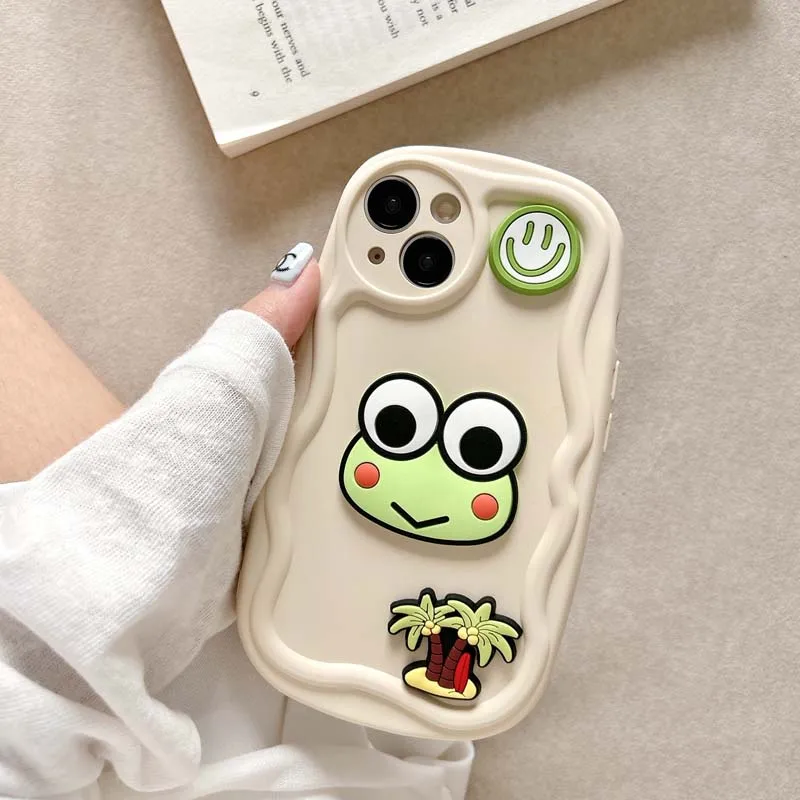 Phone Case For Iphone 15 14 13 12 11 Pro Max Three Dimensional Cute Big Eyes Back Cover Soft Shell Protective Cover