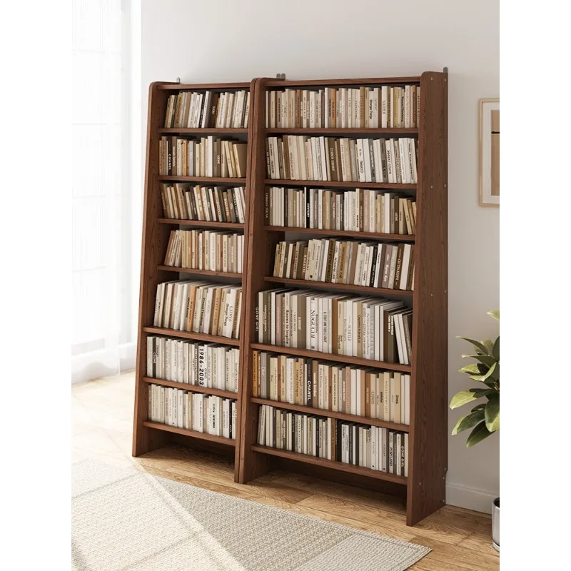 Library shelves, shelves, solid wood floor-to-ceiling living room children's storage display bookcase