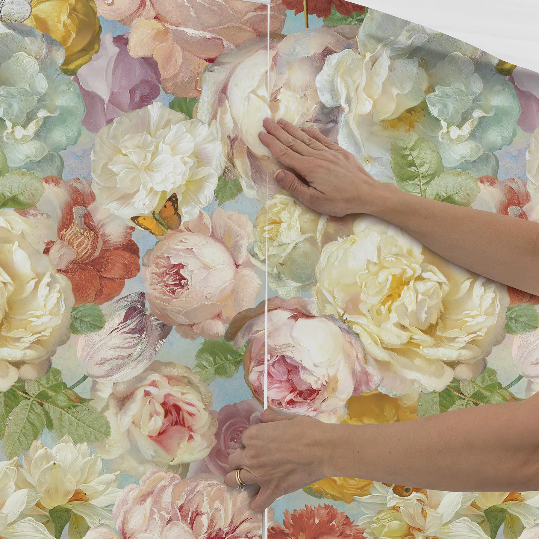 JIFFDIFF วอลเปเปอร์ลายดอกไม้พา - Home Bathroom Wear บทวิจารณ์และราคา