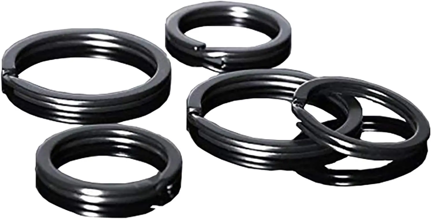 10 штук 1-дюймовых плоских брелоков — металлические брелоки, разделенные брелоки, плоское уплотнительное кольцо для дома, автомобиля