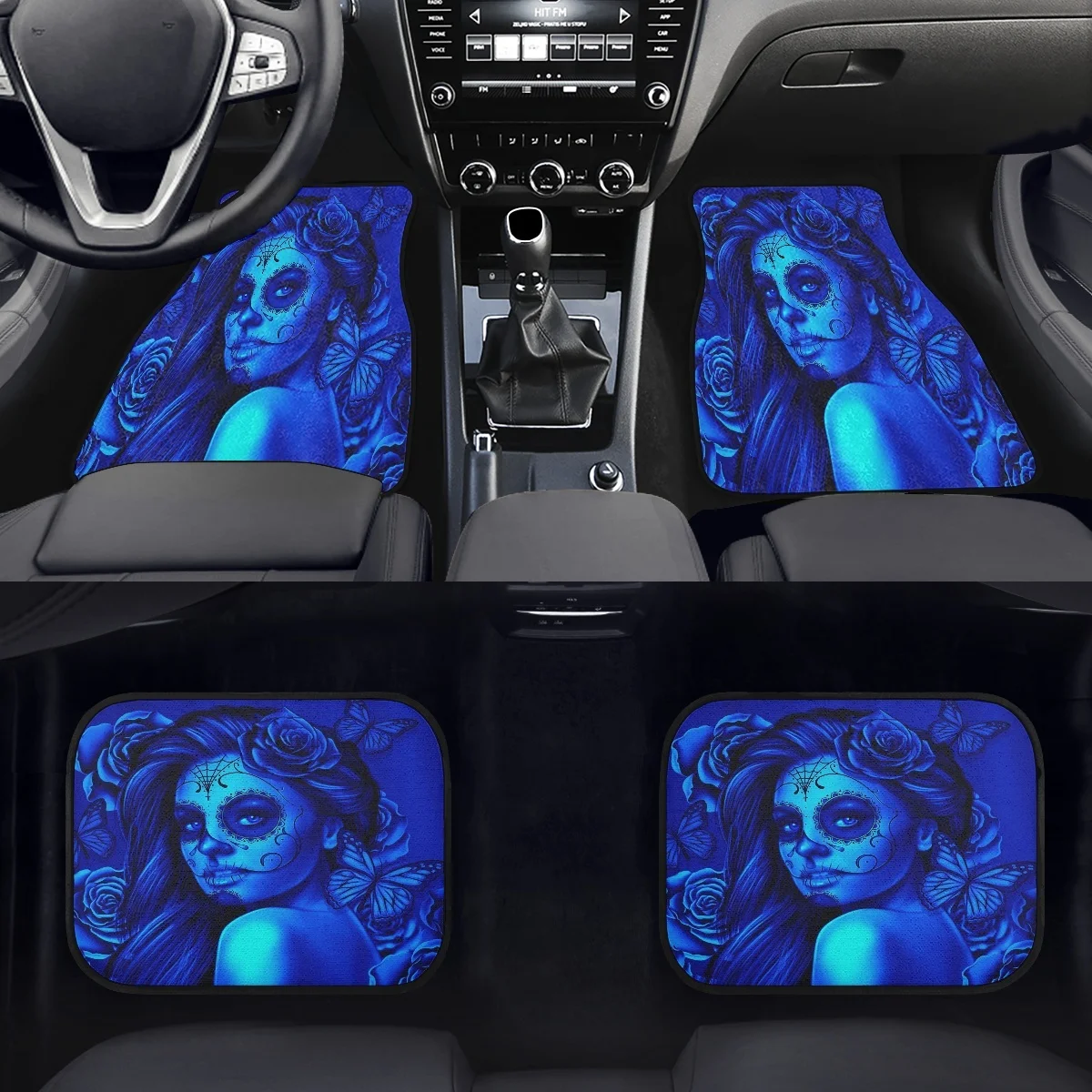 Car Floor Mats Gothic Girl Bride Design Fashion Automobile Carpet for SUV Van Truck Waterproof Car Accessories Easy to Install