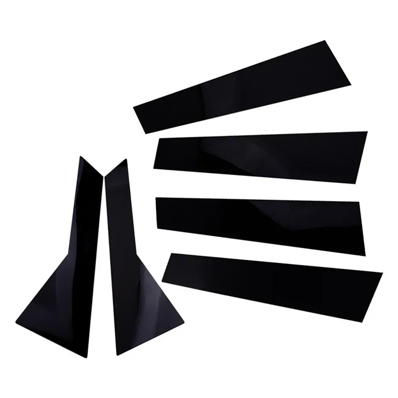 Car Window Pillar Posts Door Moulding Trims Stickers Glossy Piano Black for VW Jetta 2019 2020 2021 Exterior Accessories 폭스바겐