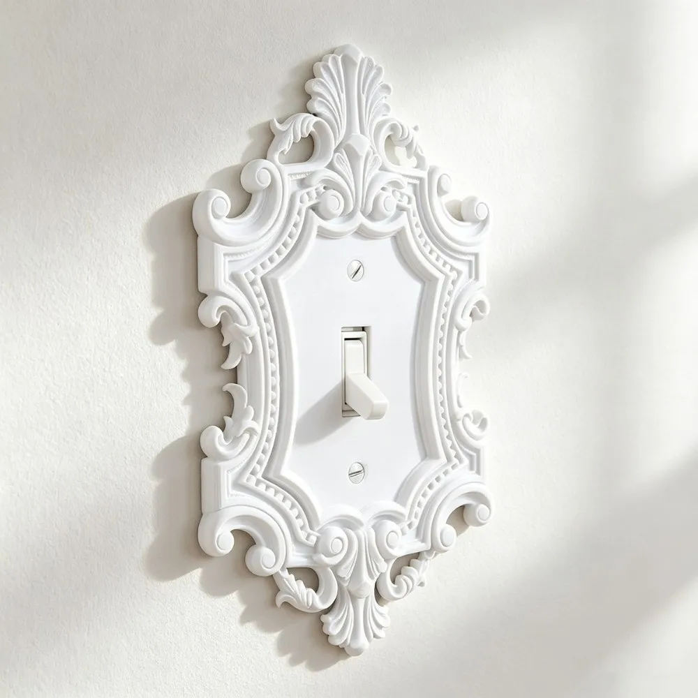 Plastic Switch Plate Cover Toggle Light Duplex Outlet Vintage Light Switch Cover Carved Gothic Outlet Wall Plate Home Wall Decor