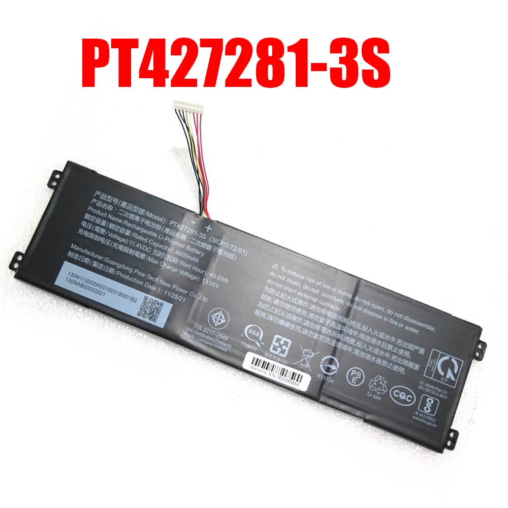 

Laptop Battery PT427281-3S 3-cell 11.4V 4000MAh 45.6W