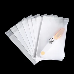 50Pcslot 8x8cm CPE Opp Bag Self Adhesive Clear Transparent Plastic Storage Bag Jewelry Gift Packaging Pouches