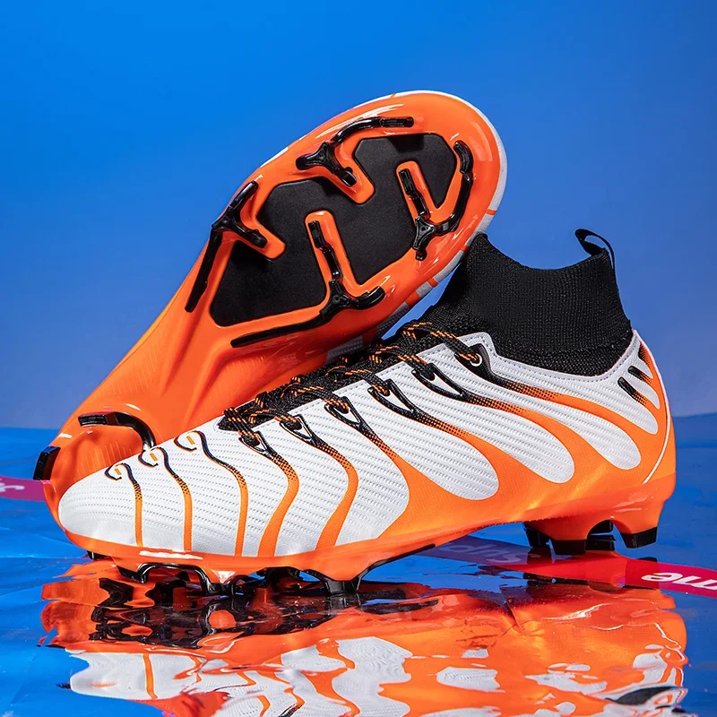 Men Match Outdoor Soccer Shoes Sport Training Long Spikes FG/TF Boys Non Slip Football Boots Cleats Indoor Futsal Comfortable