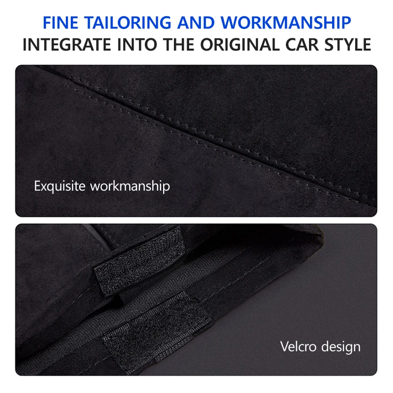 NovaAcc Hidden Car Tissue Box with Luxury Suede for Tesla Model Tesla Model Y 3 X S Under Screen Tissue Storage Bag Accessories