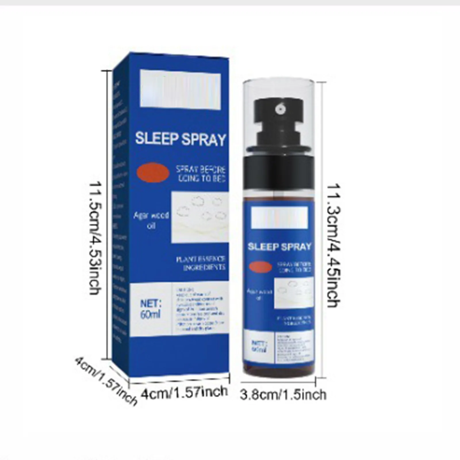 Pillow Sleep Spray Mist For Deep Sleep Stress & Anxiety Relief Lavender 60ml