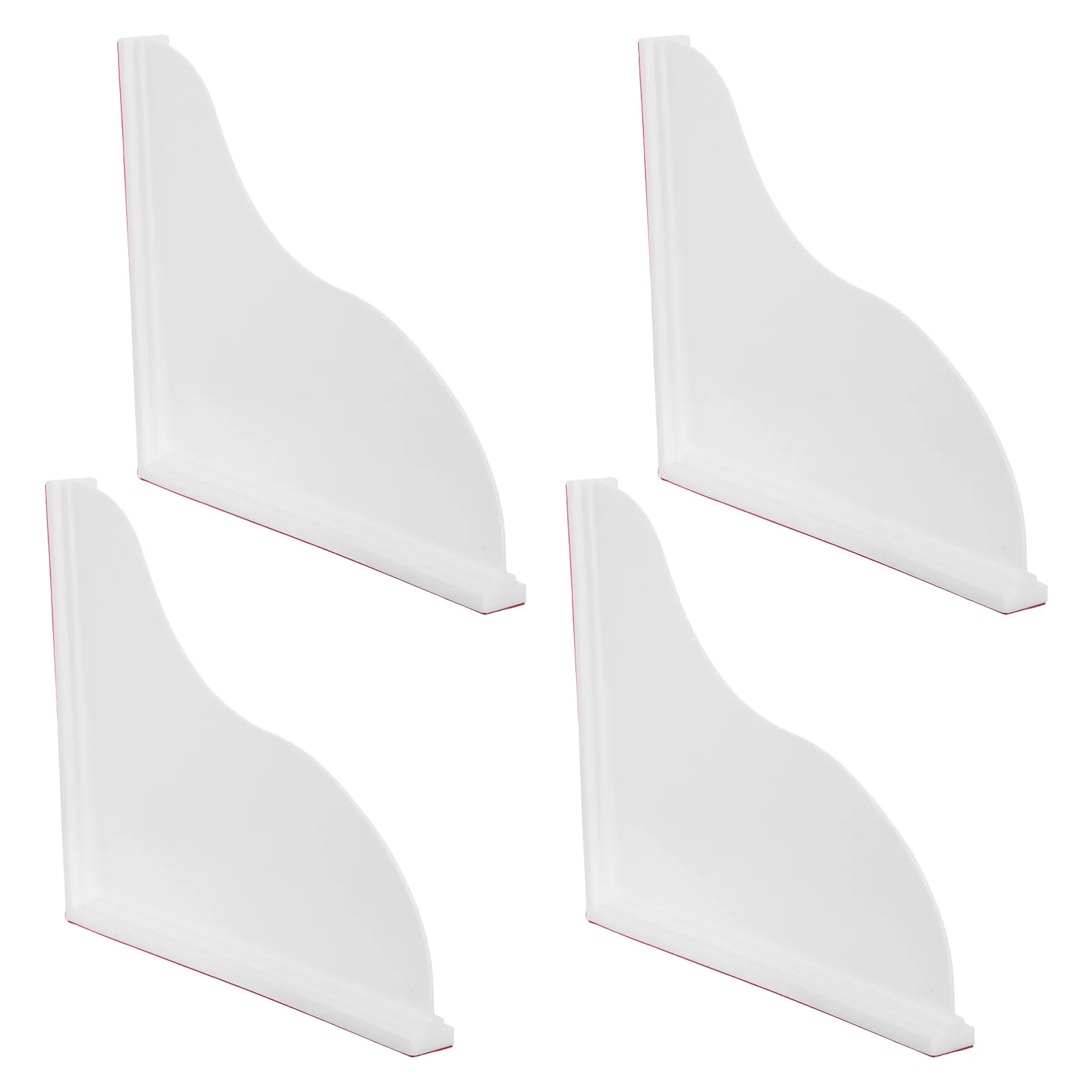 4Pcs Silicone Bathtub Edge Splash Guard Self Adhesive Waterproof Bath Tub Corner Water Blocker for Shower Sink Bathroom Floor