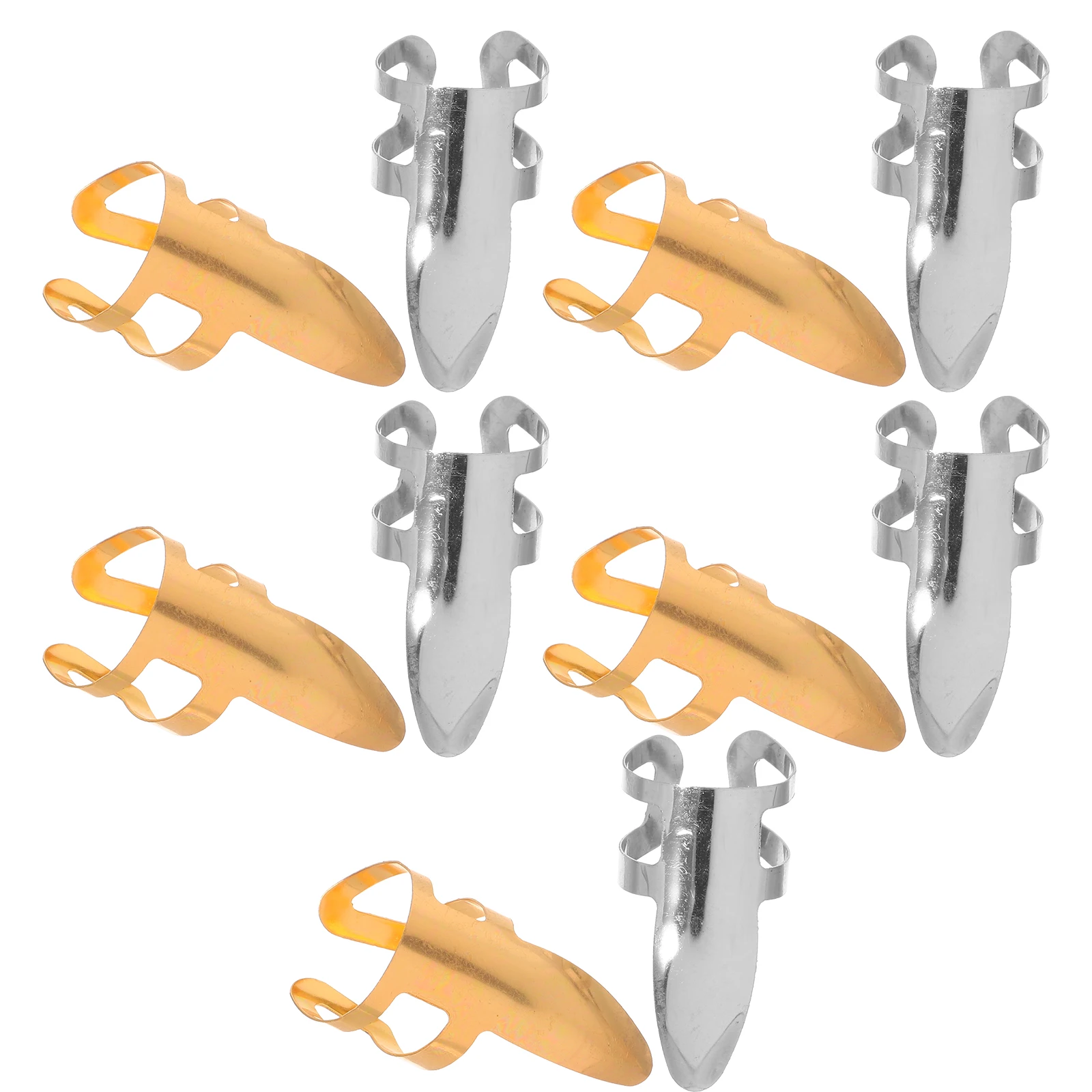 

10 Pcs Guitar Pick Banjo Finger Picks Stainless Steel Adjustable Thumb Accessories