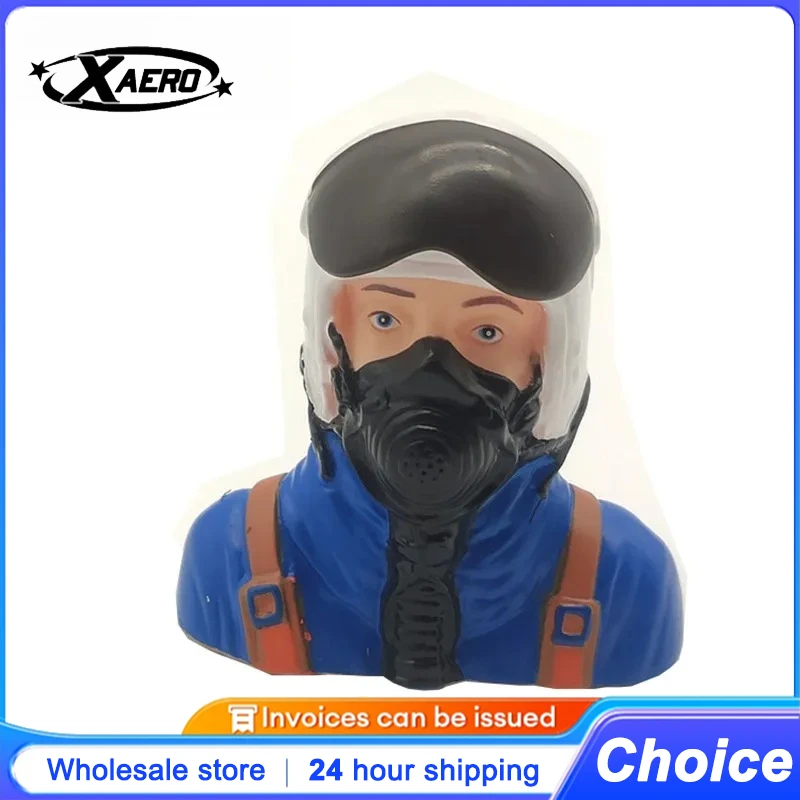 XAERO 1 Pc Escala 1/6 Pilotos Figuras Modelo de Brinquedo Piloto Com Máscara de Gás Para Avião RC Acessórios Hobby Cor Azul