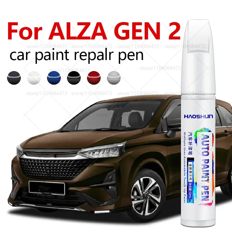 

Ручка для ремонта автомобильной краски PERODUA ALZA GEN 2, аксессуары для ремонта царапин, черный X16, красный R67, серебристый S2, белый WO9, коричневый