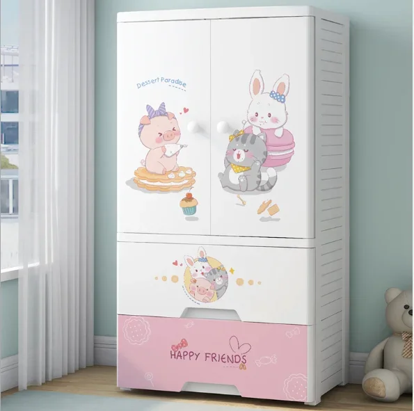 3 Layer new design wardrobe drawer storage cabinet plastic baby wardrobe baby children's toy storage cabinet