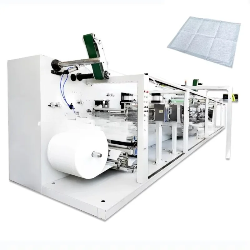Disposable Mattress Dog Pet Patient Bed Sheet Under Pad Making Machine Underpad Folding Making Machine Customized