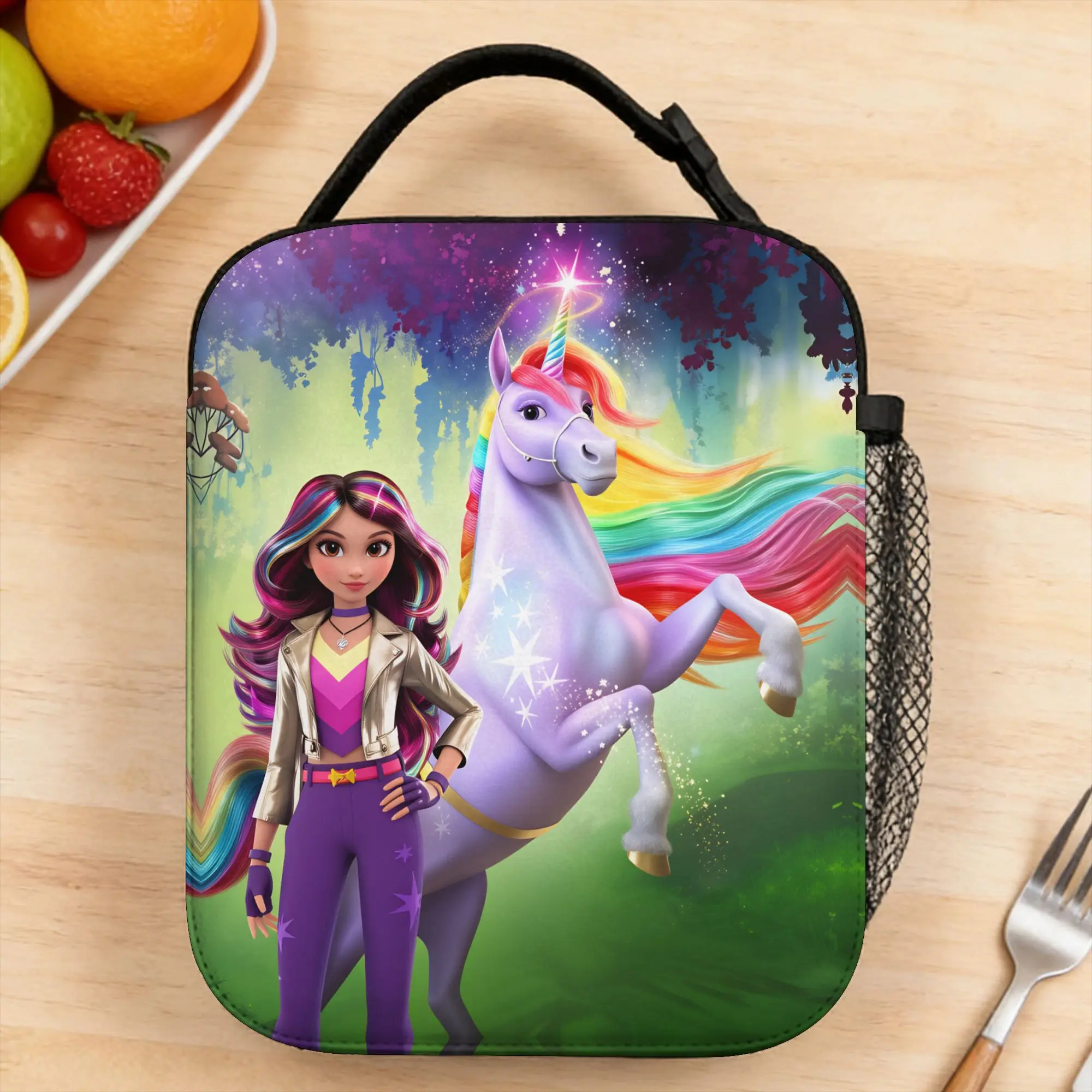 Lunch Bag Unicorn Academy Office Lunch Box For Child  Casual Portable Insulated Designer Thermal Tote Handbags