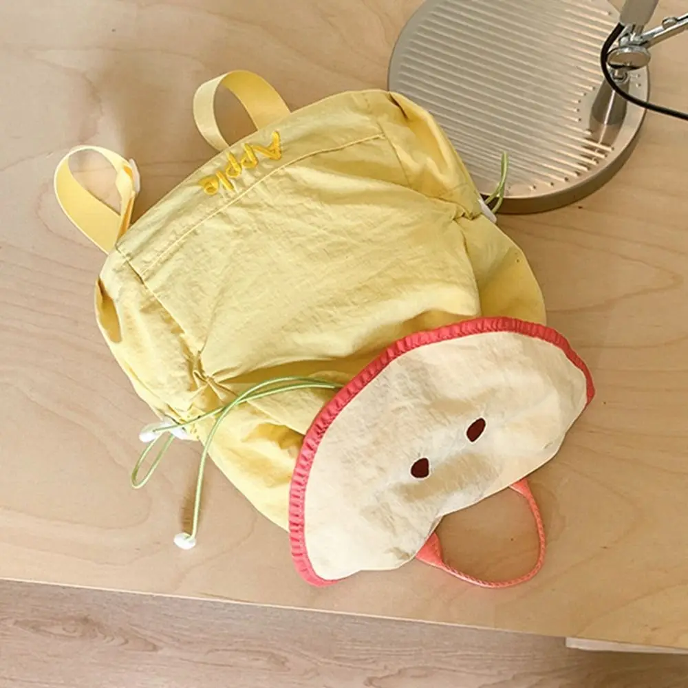 

Korean Style Outdoor Drawstring Backpack Dopamine Color Waterproof Fruit Nylon Backpack Large Capacity Travel