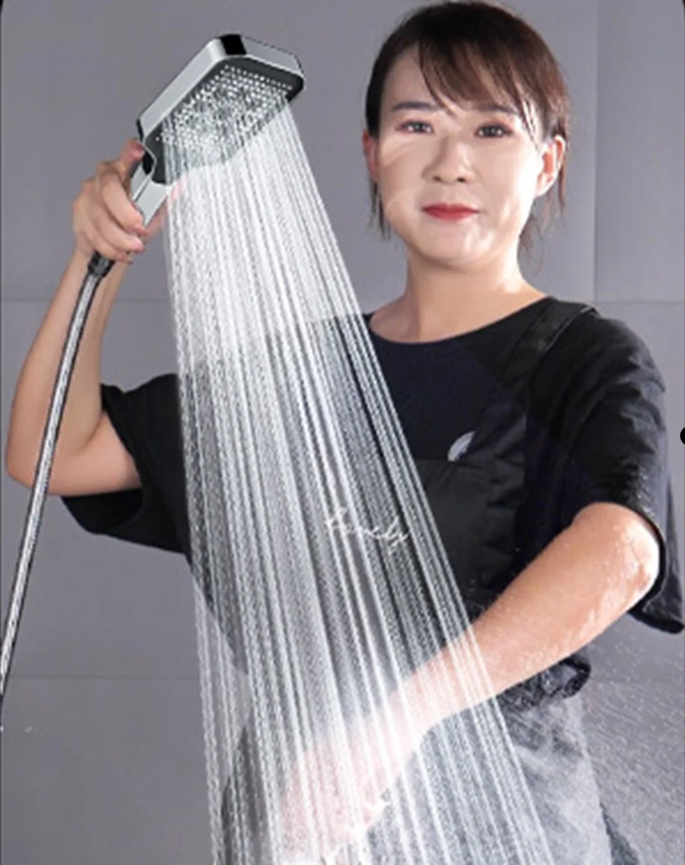 New Large Panel 3 Modes Shower Head Big Flow Water Saving Adjustable High Pressure Shower Head Bathroom Accessories