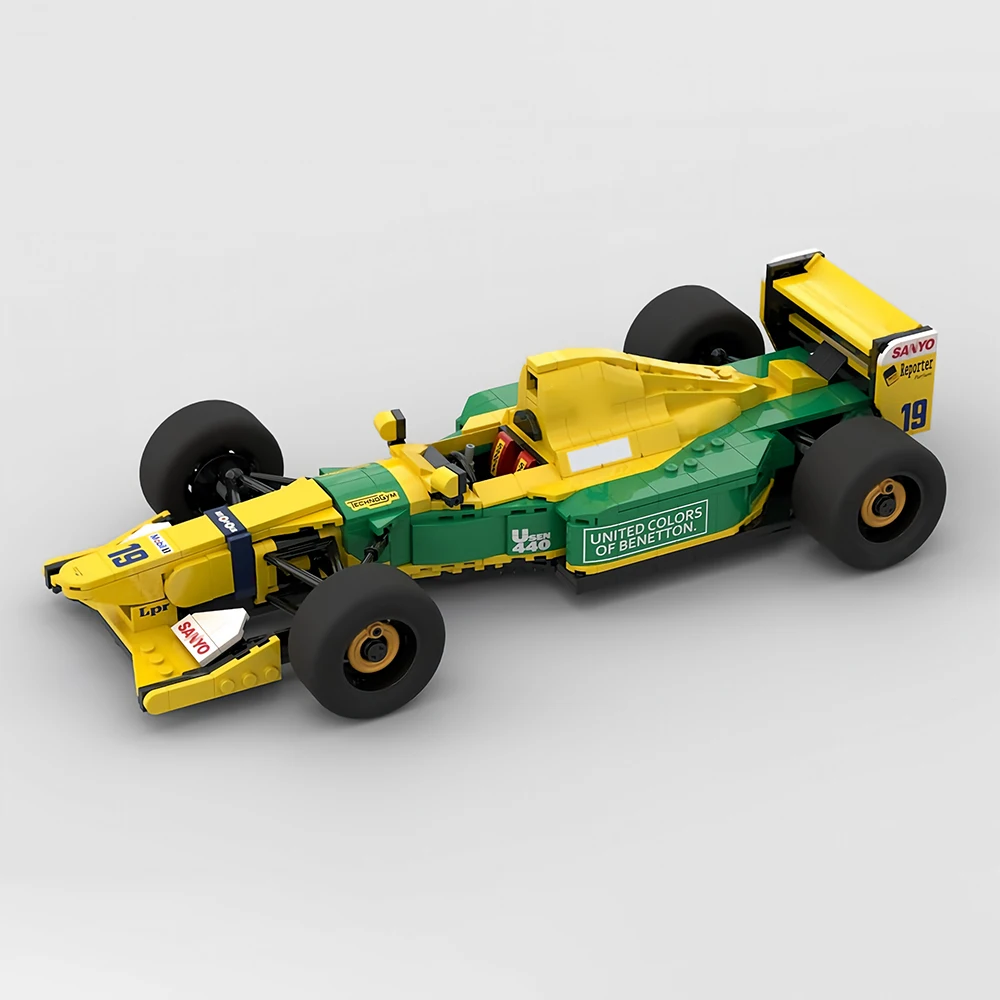 Neue MOC-Geschwindigkeit ​ ​ Serie 1992 Rennwagen B192 Modellbausatz DIY Modulares Auto Technologie-Montagespielzeug Sammlerstück für Erwachsene Geschenk