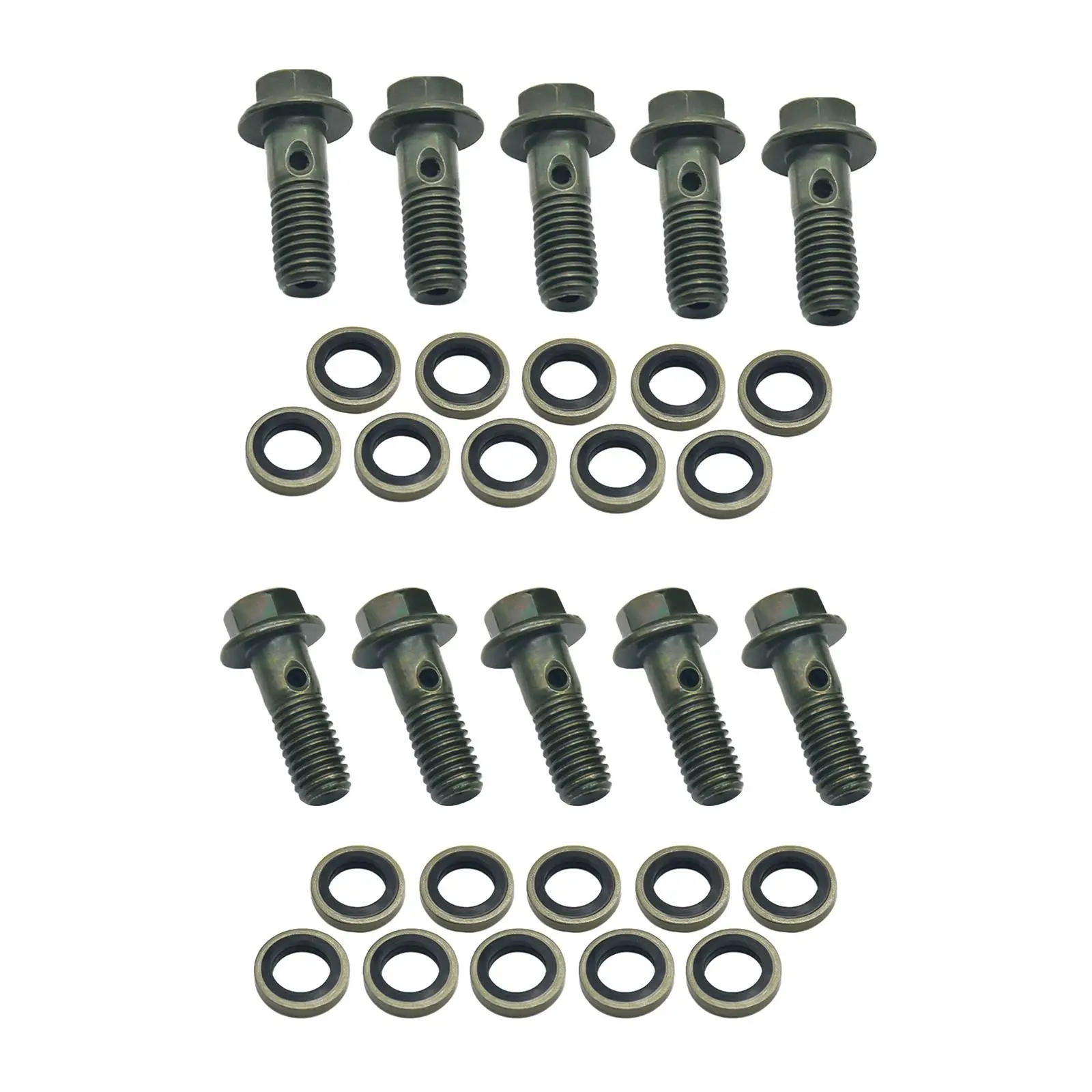 Banjo Bolt Sturdy 1 Set M10 M8 Gadget Professional Fuel Line Adapter for Motorcycle Vehicle Most Cars Auto Trunk