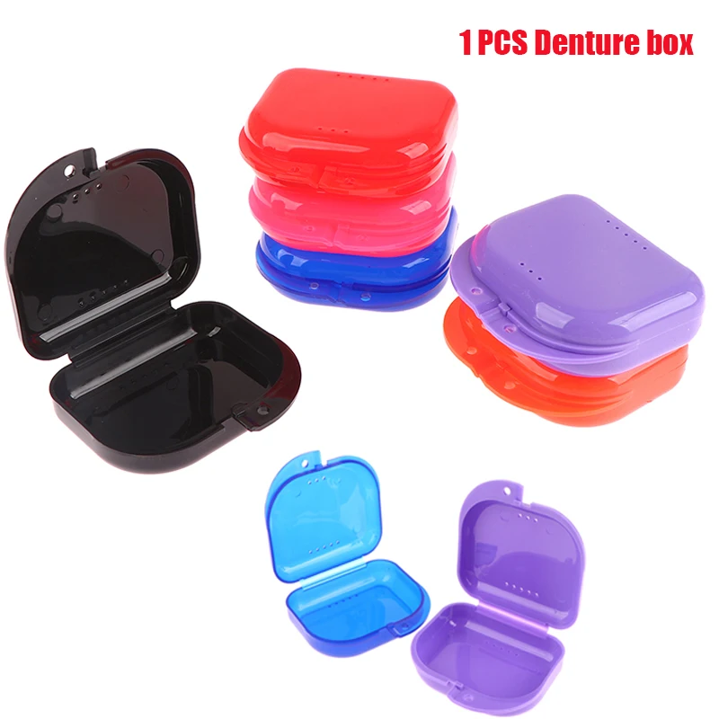 

Dental Retainer Orthodontic Mouth Guard Container Dental Appliance Case Denture Storage Box Plastic Oral Hygiene Supplies Tray