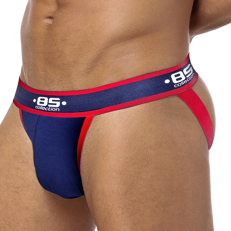 BS Mens Underwear Sexy Jockstraps Thongs G Strings Sexy Men Underwear Gay Cotton Men Thongs Sexy Gay Comfortable Mens Underwear