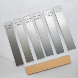 7-Piece Diamond Whetstone Set, ,sharpening stone Coarse,Medium,Fine Grinding, Kitchen Knives, Outdoor Tools, Polishing Tools, Aluminum Alloy Base, 4mm Thickened Cowhide Polishing Knife, Cowhide Strips