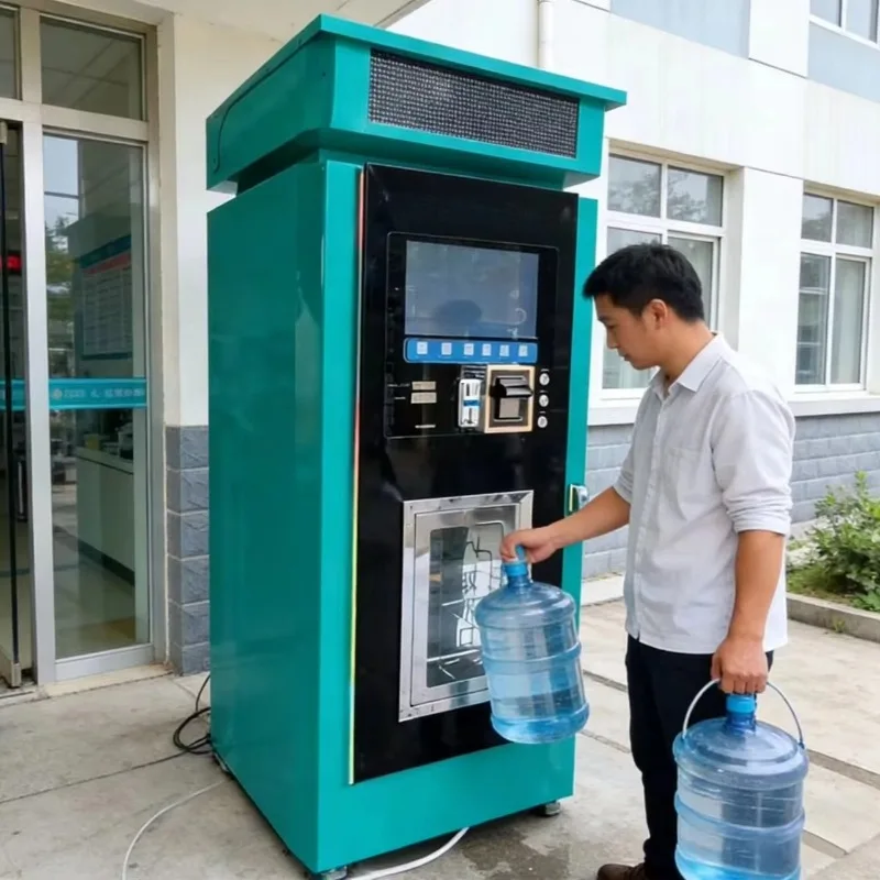 

Custom Pure Water Vending Machine Business Sale Automatic Ice Water Purified Coin Operated Drinking Water Vending Machine