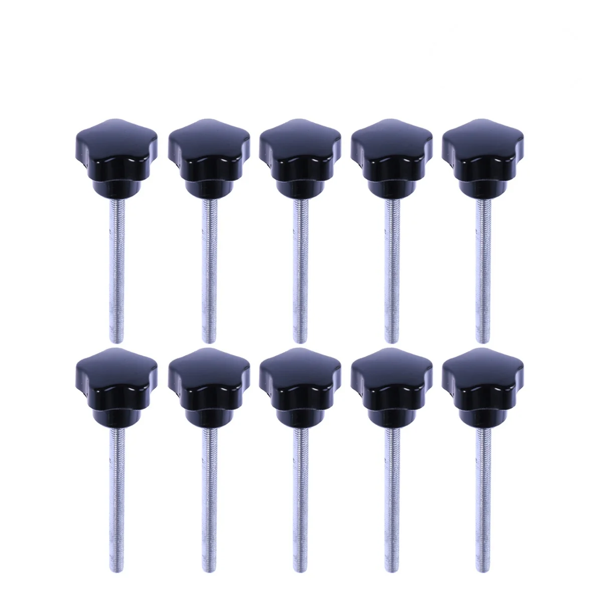

10 pcs M5X60 Five Screw Grips Black Clamping Knobs Nut Tool Parts For Mechanical Equipment Thermoplastic Star