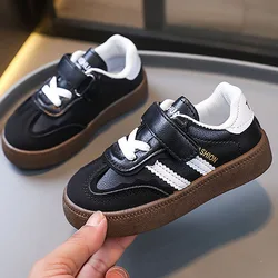 Autumn Sneakers For Kids PU Leather Children's Tennis Shoes Anti-slippery Soft-soled Casual Shoes Boy's Sneakers