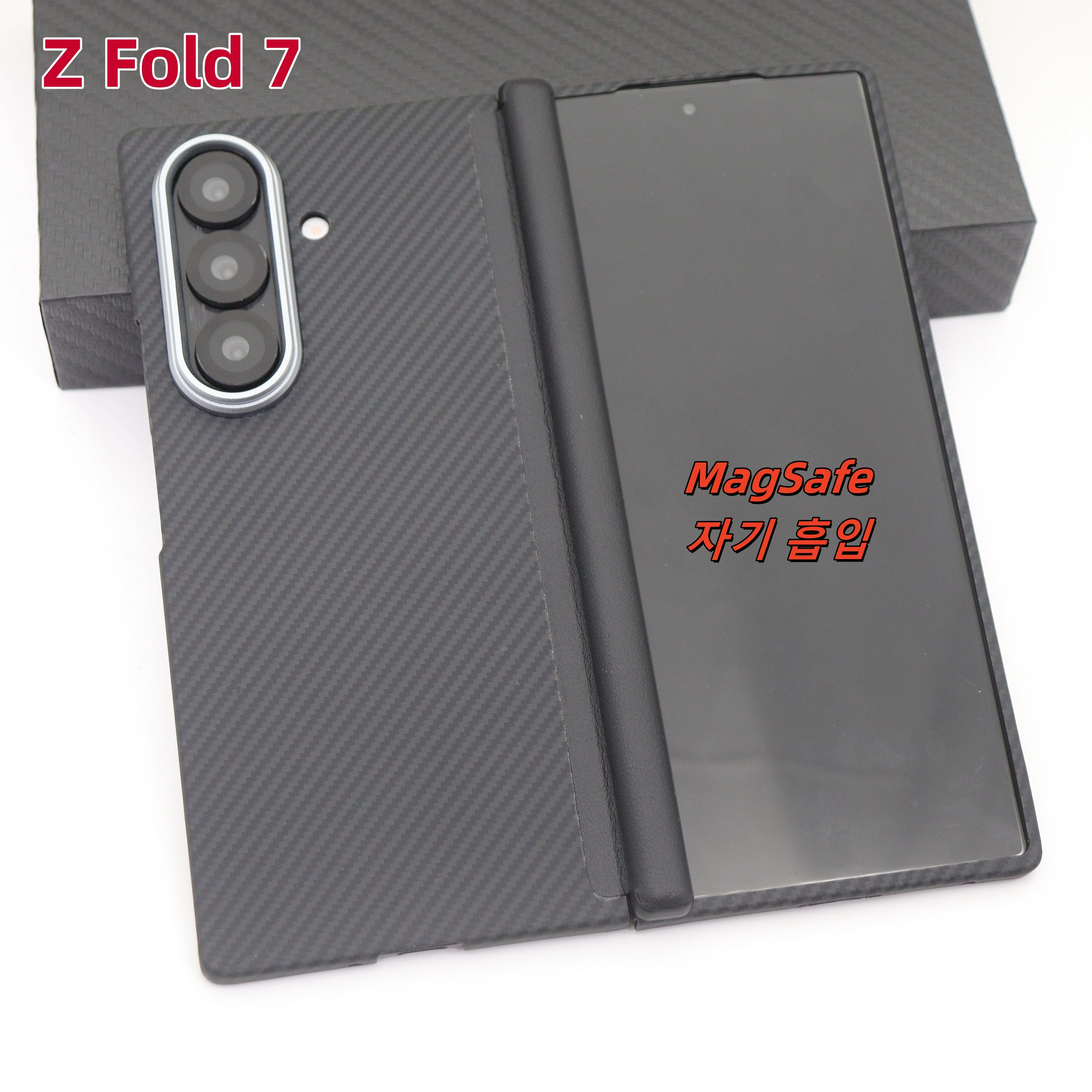 

Kevlar Aramid Carbon Fiber Hinge Magsafe Protect Case for Samsung Galaxy Z Fold 7 5G Magnetic Wireless Charging Shockproof Cover