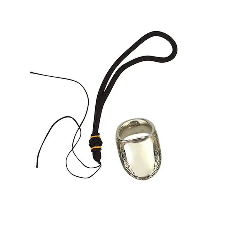 Tiro con l'arco Protezione per il pollice Anello da tiro Protezione per le dita Caccia Equipaggiamento protettivo Caccia all'aperto Tiro con arco e frecce Accessori