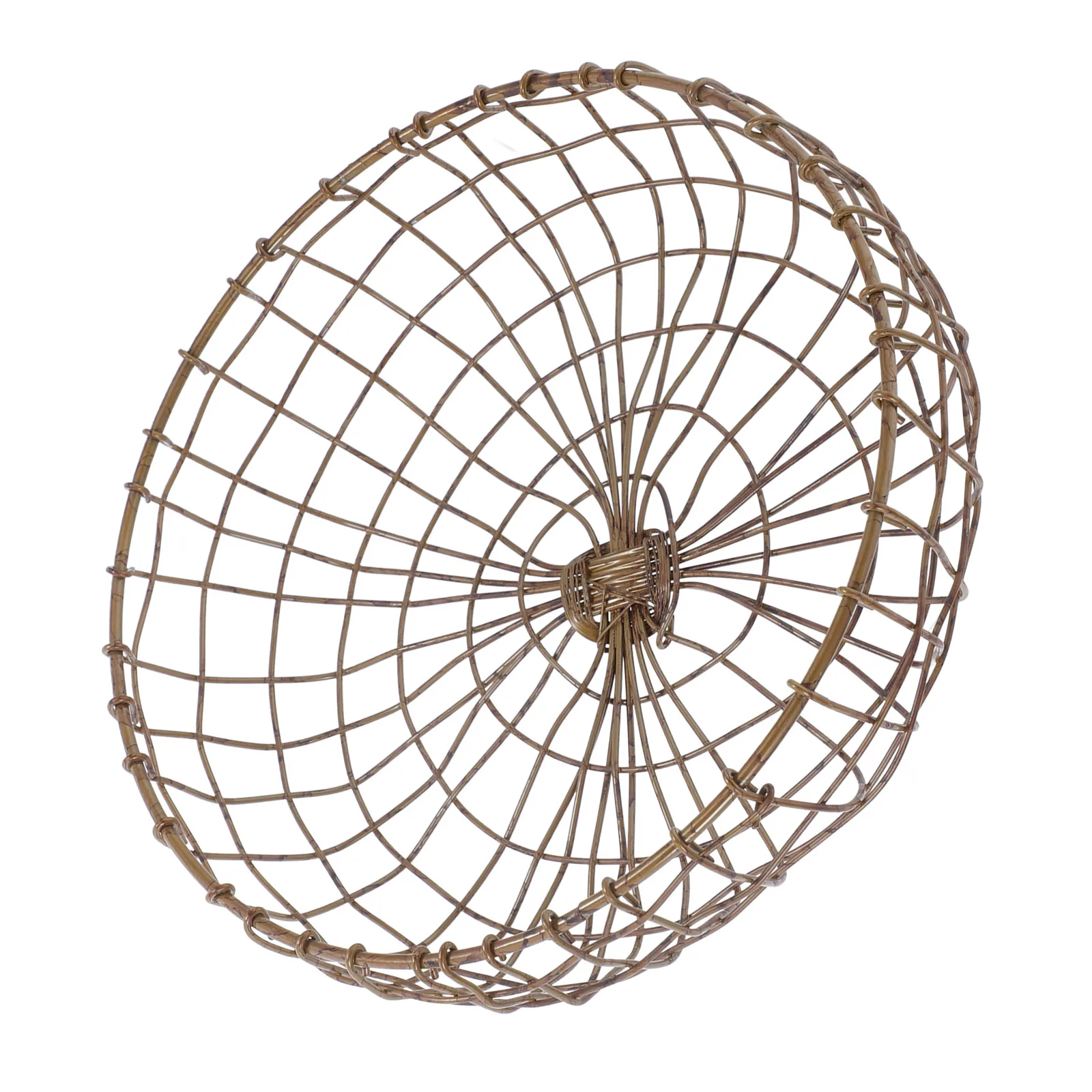 

Iron Fruit Basket Wire Woven Storage Silver Golden Medium Size Kitchen Counter Decor Modern Household