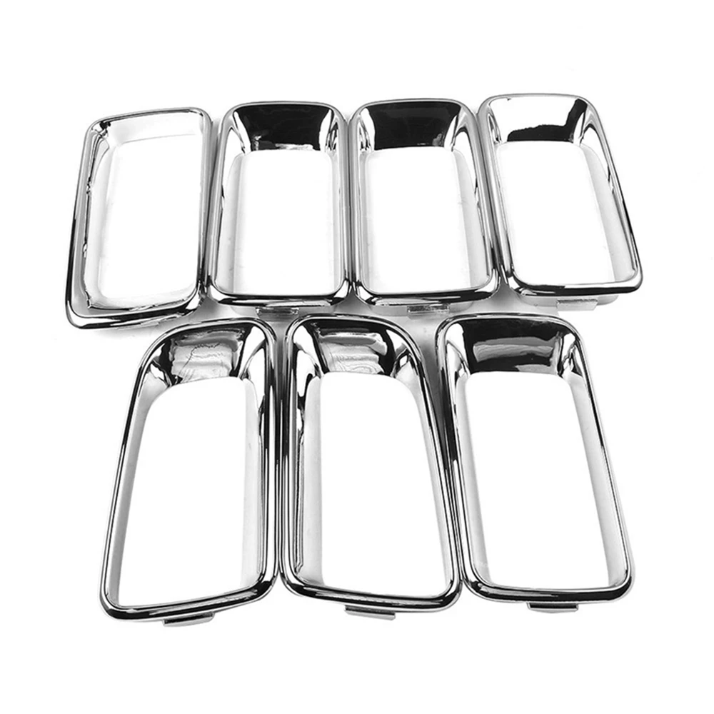 7PCS Front Grille Cover Grill Ring Inserts Frame Trims Kit 68109865AA for Jeep Compass 2011 2012 2013 2014 2015 2016